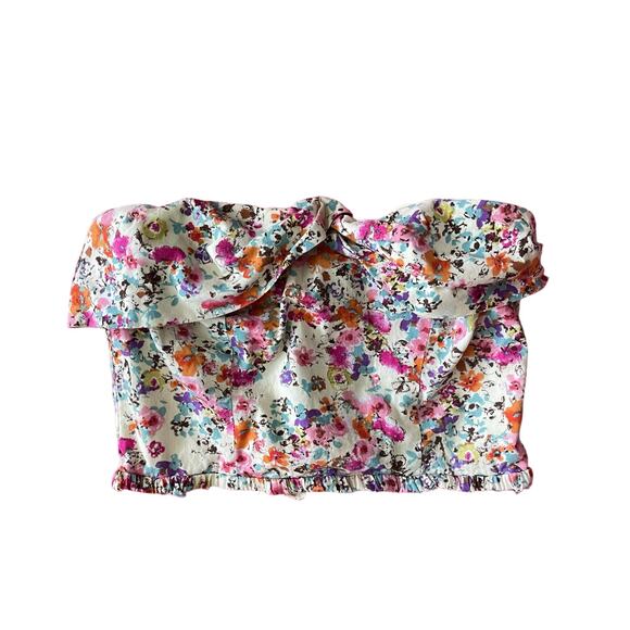 dELiA’S Floral Corset Crop Top Y2K women’s size 0 - Picture 1 of 4